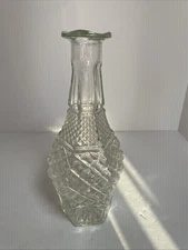 Anchor Hocking Clear Glass Wexford Diamond Wine/Whiskey Decanter No Stopper 11.5