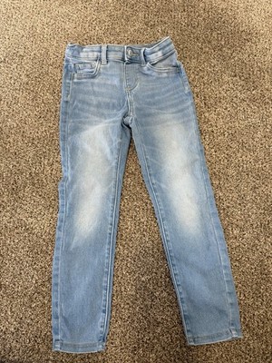 Jumping Beans Girls Skinny Light Blue Denim Jeans 8X Button Zip Pockets Mid Rise