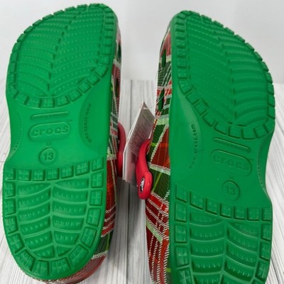 Crocs Baya Holiday Plaid Clogs Size 13 Men Christmas Red Green Comfort Sandals Crocs Baya Holiday Plaid Clogs Christmas Red Green Comfort  main image 3