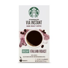 Starbucks VIA Instant Coffee Decaf Italian Roast 7-Count Pack