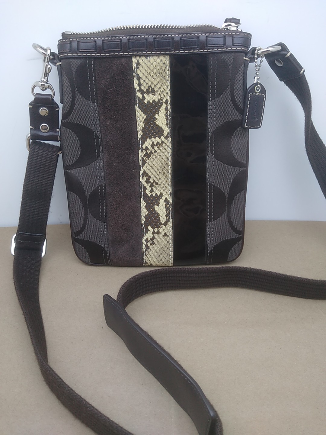 Coach Small Patchwork Purse Shoulder Crossbody Br… - image 1