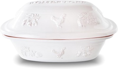 Romertopf Rustico Clay Roaster Non-Stick Dutch Oven Healthy Pot Cooking Clay