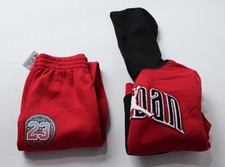 Jordan Boy's Two Piece Fleece Pullover Hoodie Sweatpants Set EJ3 Red Size 7 NWT