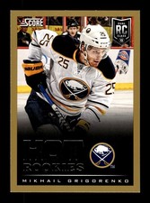 600. 2013-14 score . #643 Mikhail Grigorenko Hot Rookies RC Gold border ,PWE (C)