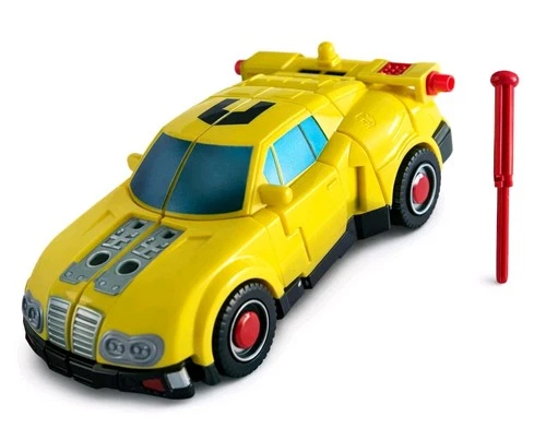 Transformers Armada Hot Shot 2002 Action Figure Yellow Car Vtg