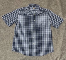 George Men's M 38-40 Plaid Short Sleeve Shirt