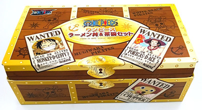 ONE PIECE Portgas D. Ace Ramen & Tea Bowl Set Treasure Chest Box Prize RARE