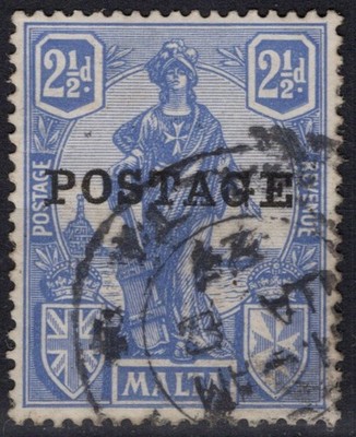 ENGLISH COLONIES MALT 1926 POSTAGE 2 1/2 D. N.148 US.