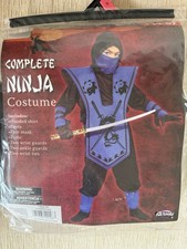 HALLOWEEN Complete Ninja Costume Size M 8 7 pieces included - C1