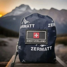 ZERMATT SWITZERLAND Reusable Compact Tote BAG Sack... Expands To Save The World 