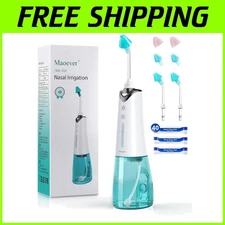 Electric Nasal Irrigation System with 6 Tips & 40 Salt Packs