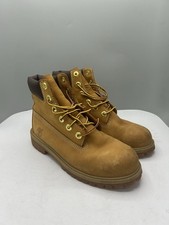 Timberland 12909 6-Inch Premium Waterproof Boots Wheat Nubuck Youth Size 6 Boys