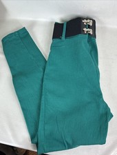 Vintage A. Smile Gelati Green High Waisted Elastic Waist Pants SJ05118 Womens 13