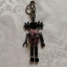 Prada Robot Charm Rare Black Leather Vintage Authentic Deadstock Not Used