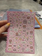 Autocollants Holographiques Kawaii Animaux & Gourmandises A2 10x15cm Neuf
