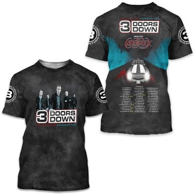 Rare Brad Arnold 1978-2026 3 Doors Down Rock Music S to 5XL 3D AOP Shirt TU800