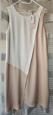 Alba Moda Damen-Kleid beige/weiß Gr.42 neu mit Etikett.