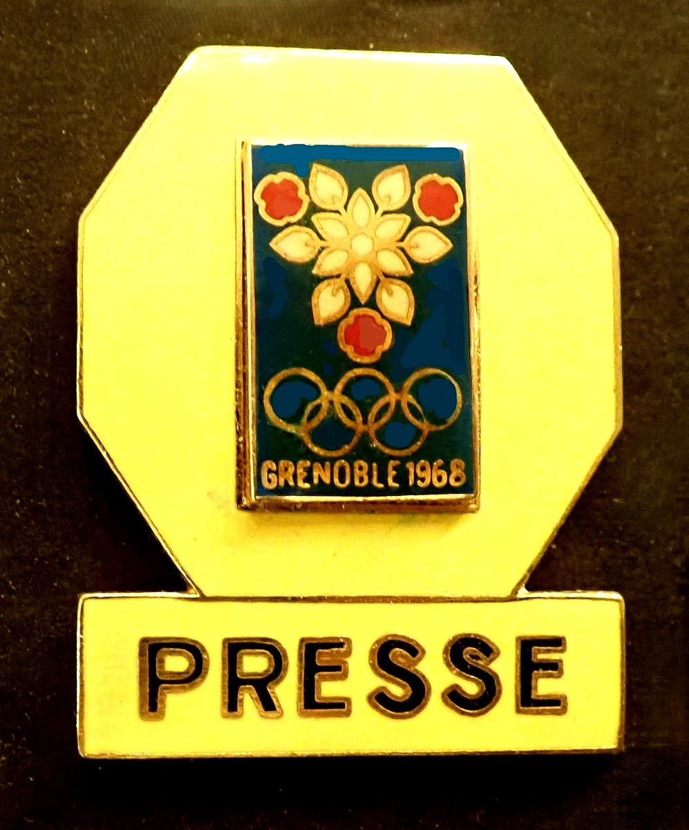Badge vert, l'officiel des J.O. Grenoble 1968 - Collection