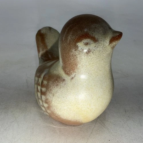 Vtg FRANKOMA Prairie Bird Figurine Pottery Tan Brown Plainsman Brown
