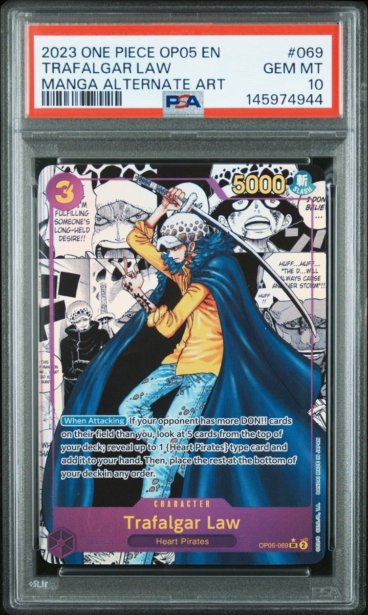 One Piece OP-05 Trafalgar Law Manga PSA 10 Awakening of the New