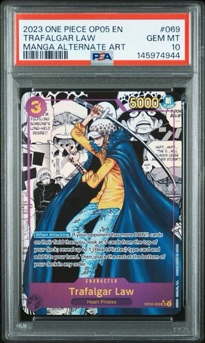One Piece OP-05 Trafalgar Law Manga PSA 10 Awakening of the New Era #069 GEM!