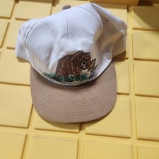 1999 Stihl Brown Bear Fish Snap Back Hat Men s SnapBack Rare Vintage Hat H41