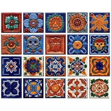 Refresh Your Interior with 20pcs Mexican Tile Decals for Walls and Furniture