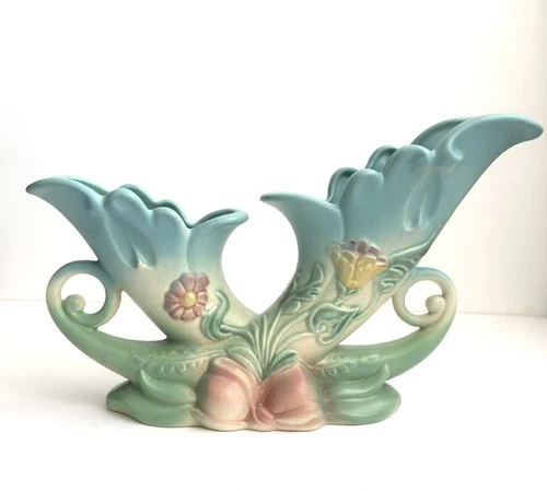 "Hull' Bow Knot B-13 / 13" Double Cornucopia Blue&Pink