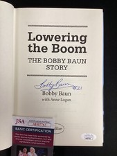 Bobby Baun Signed Book Lowering The Boom Hockey Maple Leafs Autograph JSA NHL