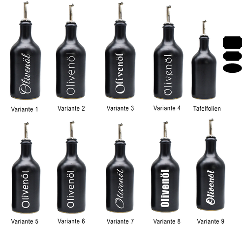 Krondo Keramik-Olivenölspender – 652 Ml, Handbemalt, Mit Edelstahlauslauf, Für Öl, Essig, Saucen, Dekorativ