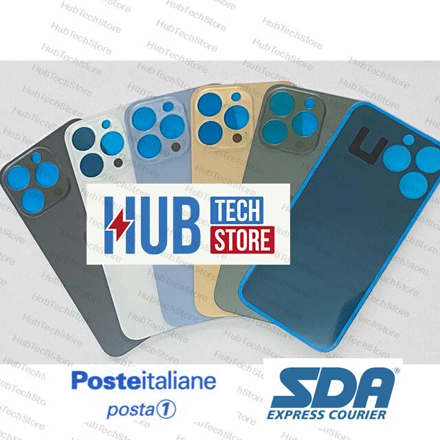 BACK COVER POSTERIORE SCOCCA BIG HOLE VETRO per IPHONE 13 - 13 PRO - 13 PRO MAX
