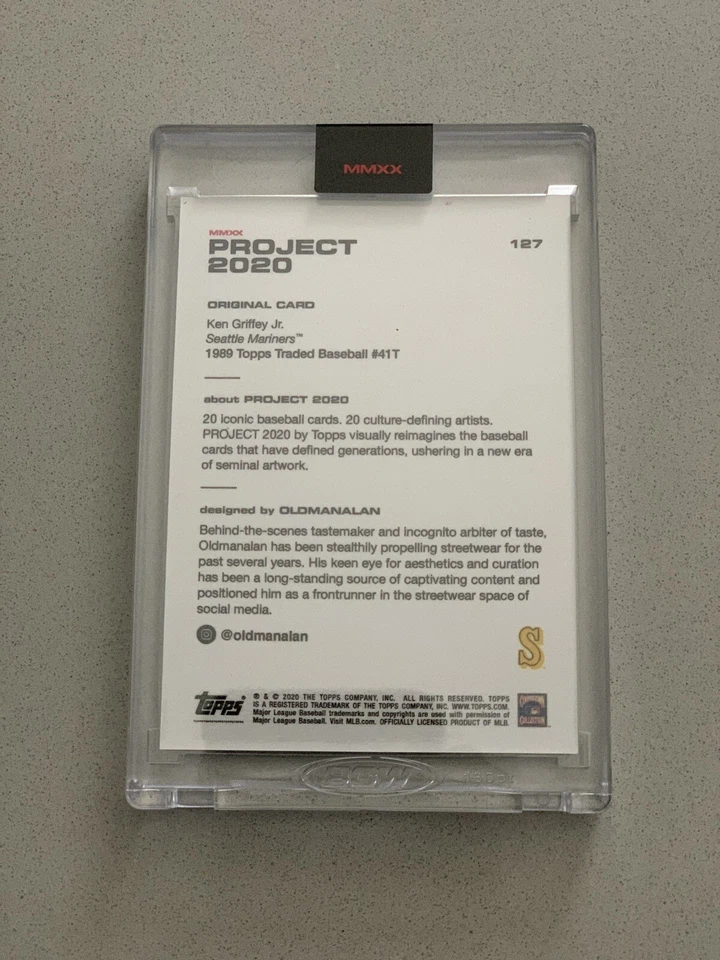 TOPPS PROJECT 2020 - 1989 *Ken Griffey Jr* RC - OLDMANALAN #127 PR /10472 w BOX! - Image 2 of 2