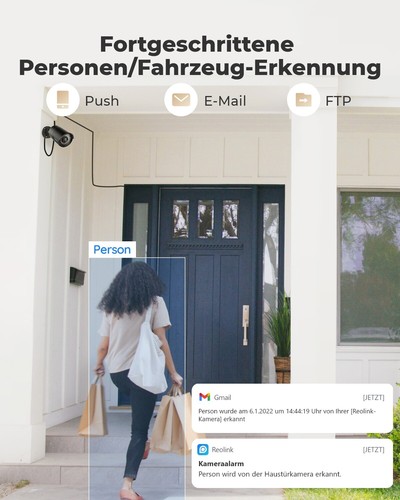 Reolink RLC-510A 5MP PoE Überwachungskamera Aussen Smarte IP Kamera IP66 Schwarz - Bild 3 von 11