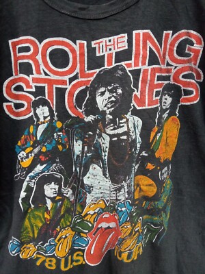 The Rolling Stones 70s vintage t shirt Us Tour 1978 Rock Band