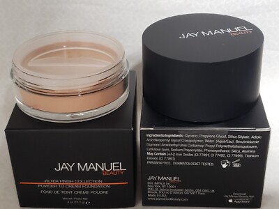 2 in Lot Jay Manuel Beauty Powder to Cream Foundation MEDIUM FILTER 1 Sealed NIB