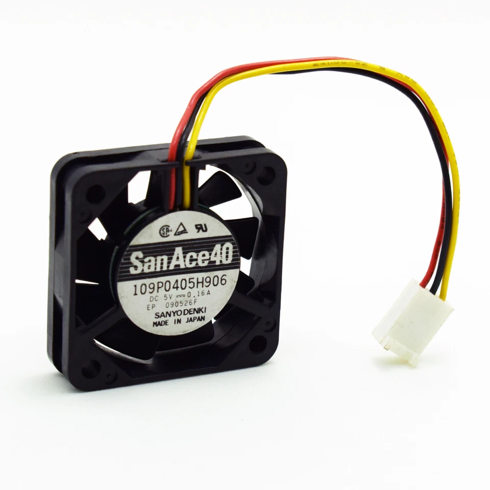 1pc SanAce40 SANYO DENKI 109P0405H906 40x40x10mm 4010 5V 0.16A DC Cooling fan - Image 2 of 4