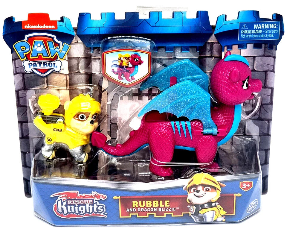 SPINNMASTER Paw Patrol Rescue Knights Rubble and Dragon Blizzie