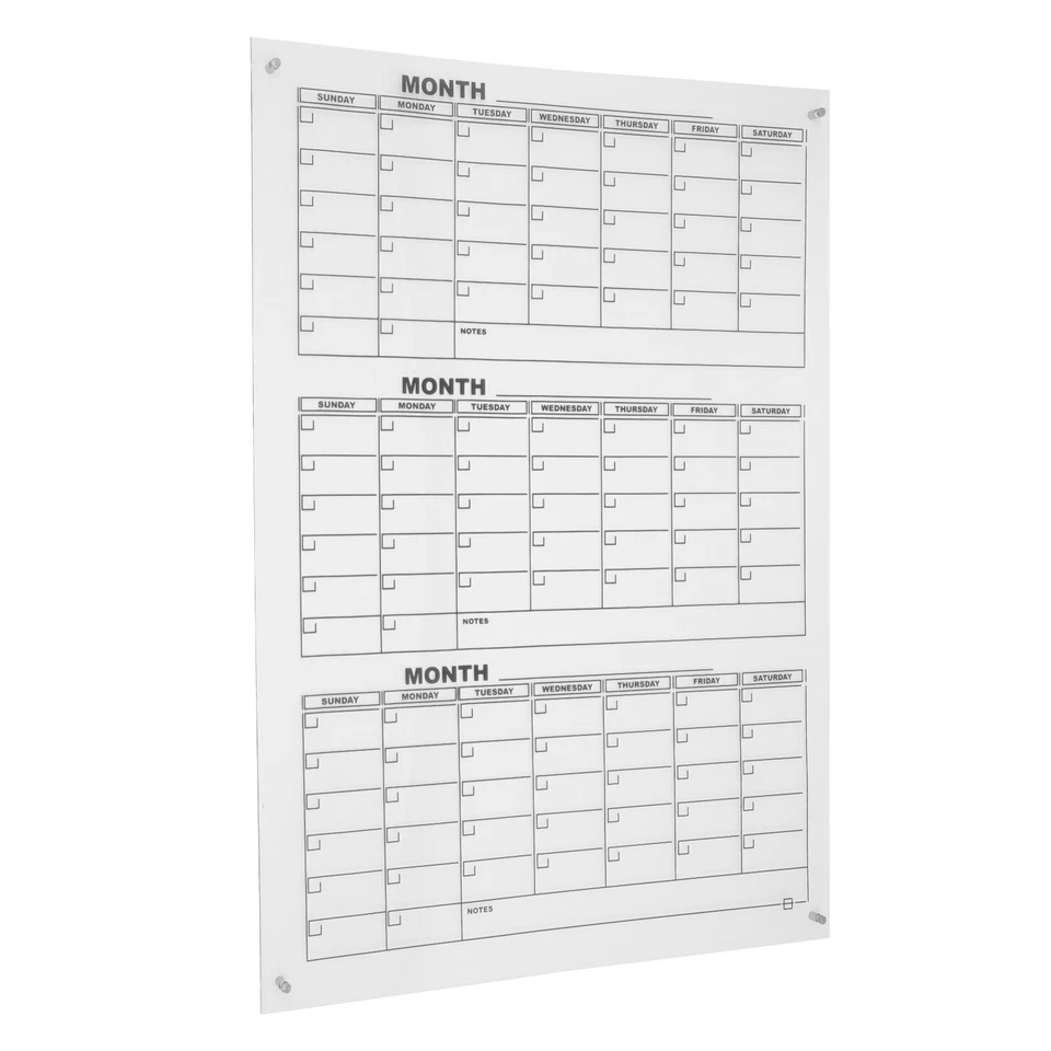 Acrylic Whiteboard Calendar Quarterly Planner Board Calendar Dry Erase Board - Image 4 of 4