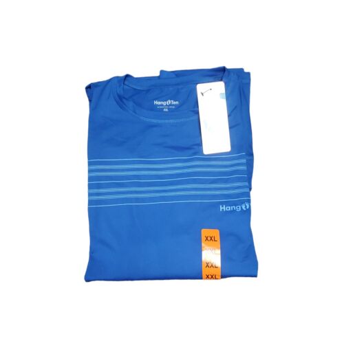 T-shirt uomo Hang Ten Rashguards Switchfoot manica lunga Lt blu taglia XXL NUOVA CON ETICHETTE - Foto 2 di 5