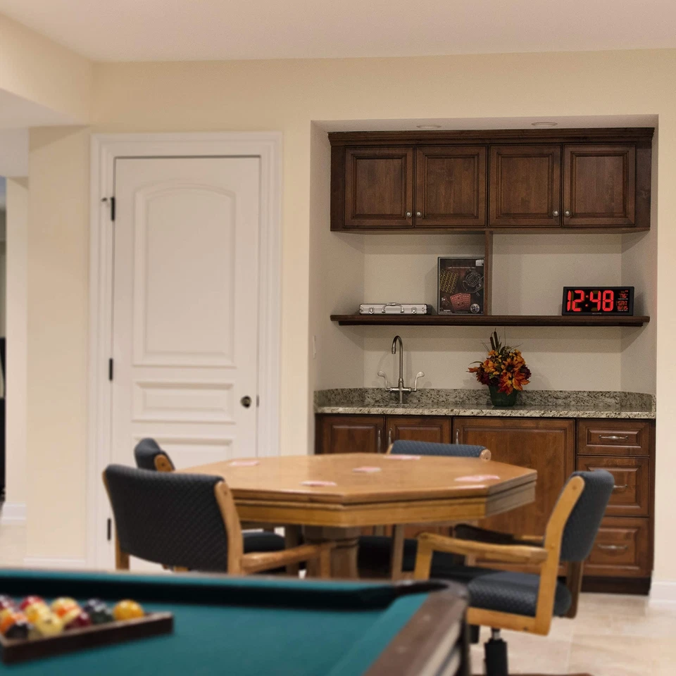 Large Digital LED Oversized Wall Clock with Date and Temperature, Perfect for... - Image 4 of 4