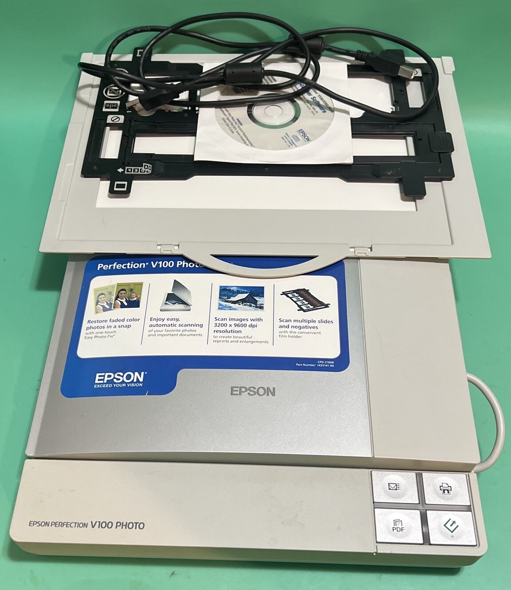 Epson Perfection V100 PHOTO Flatbed Scanner - With Negative Epson Perfection V100 PHOTO Flatbed Scanner - With Negative