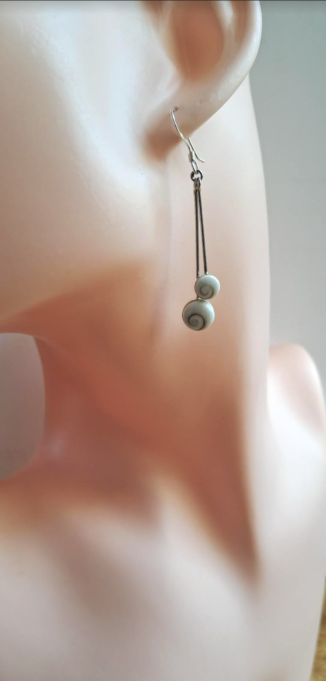 Boucles d'oreilles Oeil de Sainte Lucie en argent 925 massif pour femme