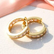 Aretes 14K Brincos Femininos Pendientes Joyer...