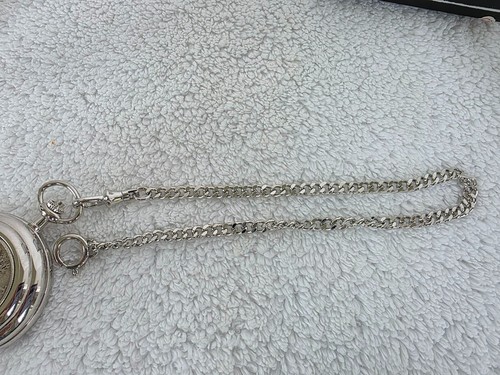 COLIBRI POCKET WATCH W/TWO 1944 LIBERTY HALF DOLLARS & SILVER LIBERTY TIE CLIP - Picture 11 of 18