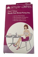 Simple Wishes Hands Free Adjustable Electric Breast Pump Bustier Bra Fits XS-M