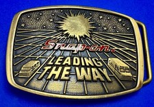 Snap-On Leading The Way Limited Vtg 80's Solid Brass BTS Belt Buckle SSX-1232