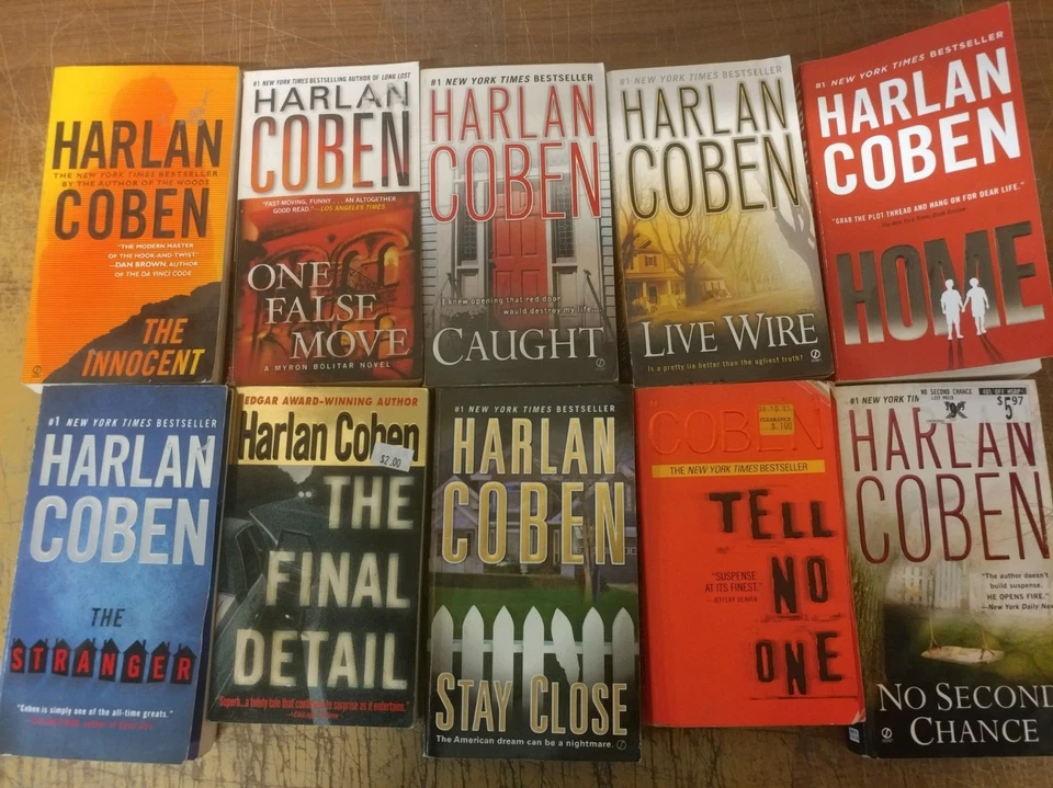 Lot of 10 HARLAN COBEN Mystery MYRON Wilde Windsor BOLITAR Paperback RANDOM MIX Foto 3 de 3