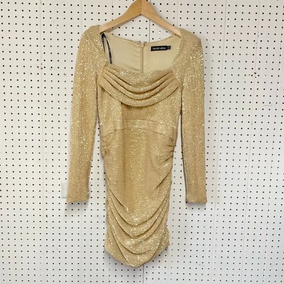 lavish alice gold sequin dress SIDONIA