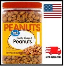 Great Value Honey Roasted Peanuts, 34.5 oz