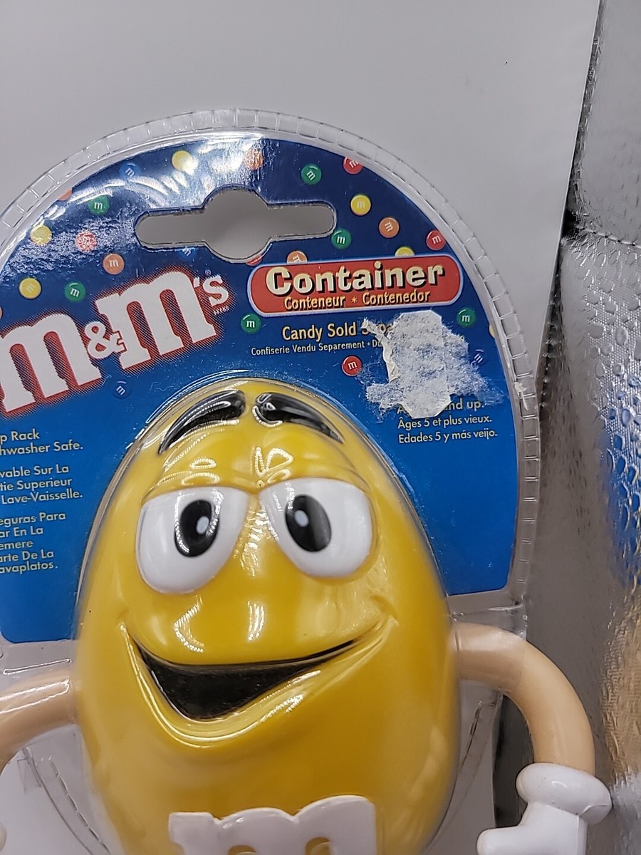 M&M'S YELLOW PEANUT CHARACTER CANDY PLASTIC CONTAINER NEW SEALED